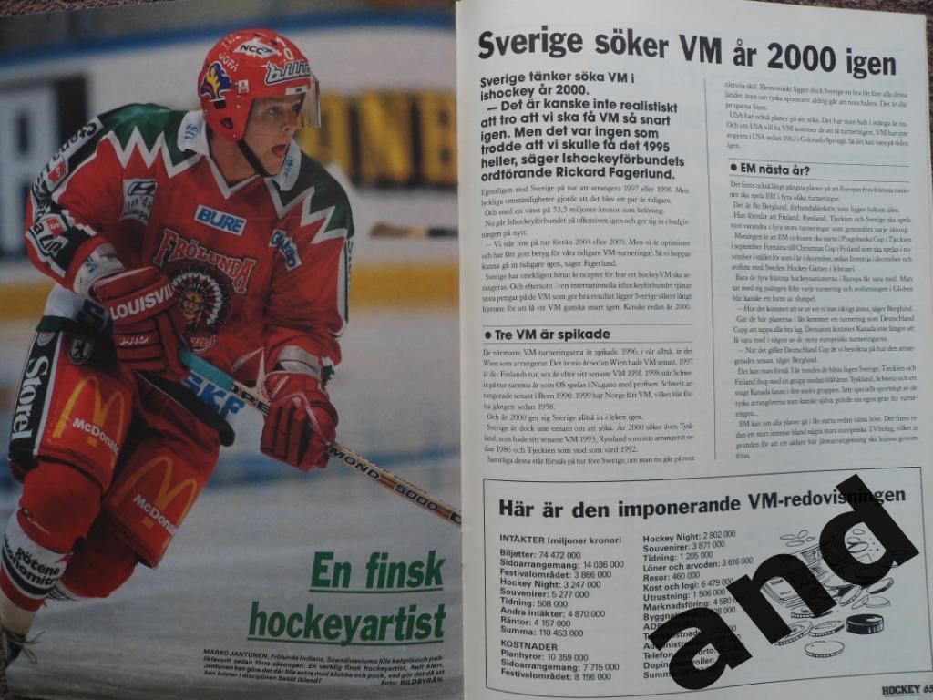журнал Хоккей (Швеция) № 11 (1996) постеры игроков 1