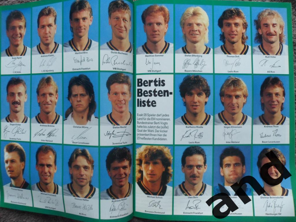 Kicker (спецвыпуск) Чемпионат Европы по футболу 1992 г. (постеры всех команд) 6