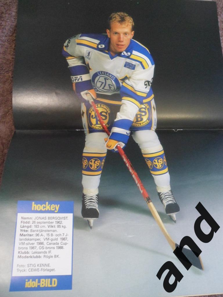журнал Хоккей (Швеция) № 12 (1988) большой постер Бергквист 1