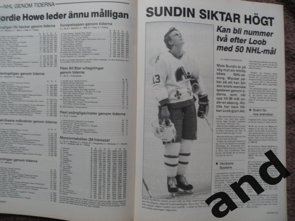журнал Хоккей (Швеция) №10 (1992) плакат Форсберг 4