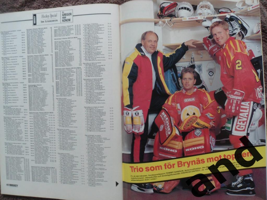 журнал Хоккей (Швеция) № 8 (1994) постеры всех команд Элитсерии 4