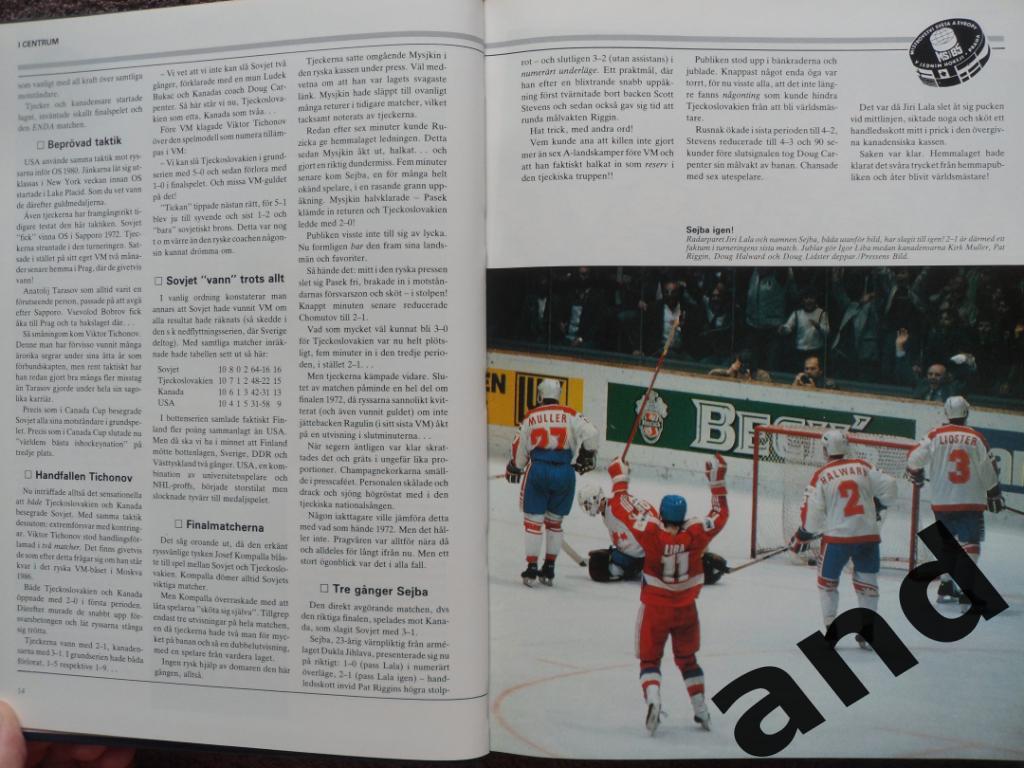 книга-фотоальбом Хоккей. Шведский ежегодник Тре кронор - 1985 г. 6