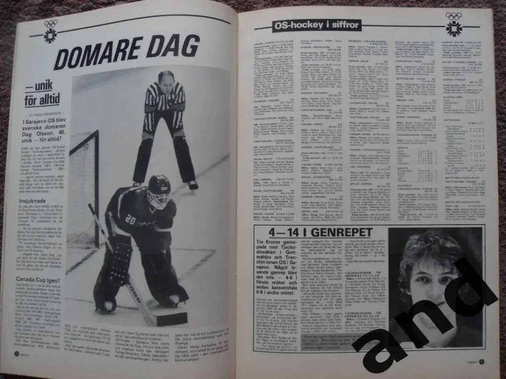 журнал Хоккей (Швеция) № 2 (1984) большой постер Лабраатен 4