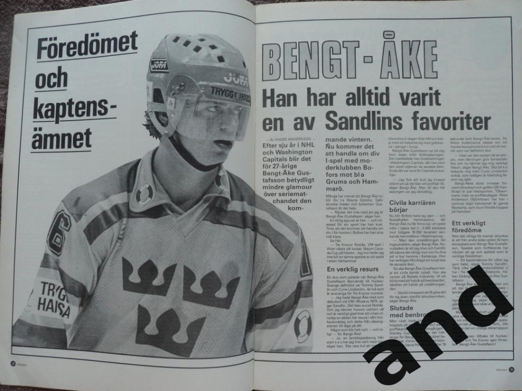журнал Хоккей (Швеция) № 7 (1986) большой постер Т. Йонссон 2