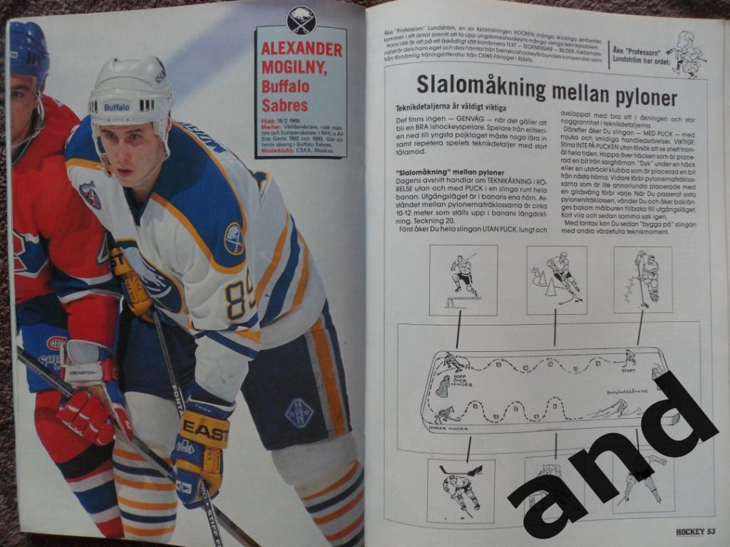 журнал Хоккей (Швеция) № 2 (1994) постеры Даккель, Ягр, Могильный 2