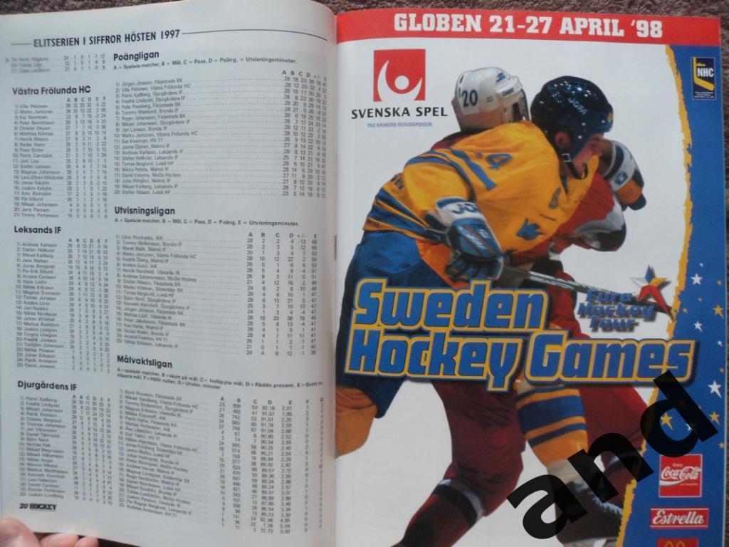 журнал Хоккей (Швеция) № 12 (1997) постеры команд Элитсерии 6