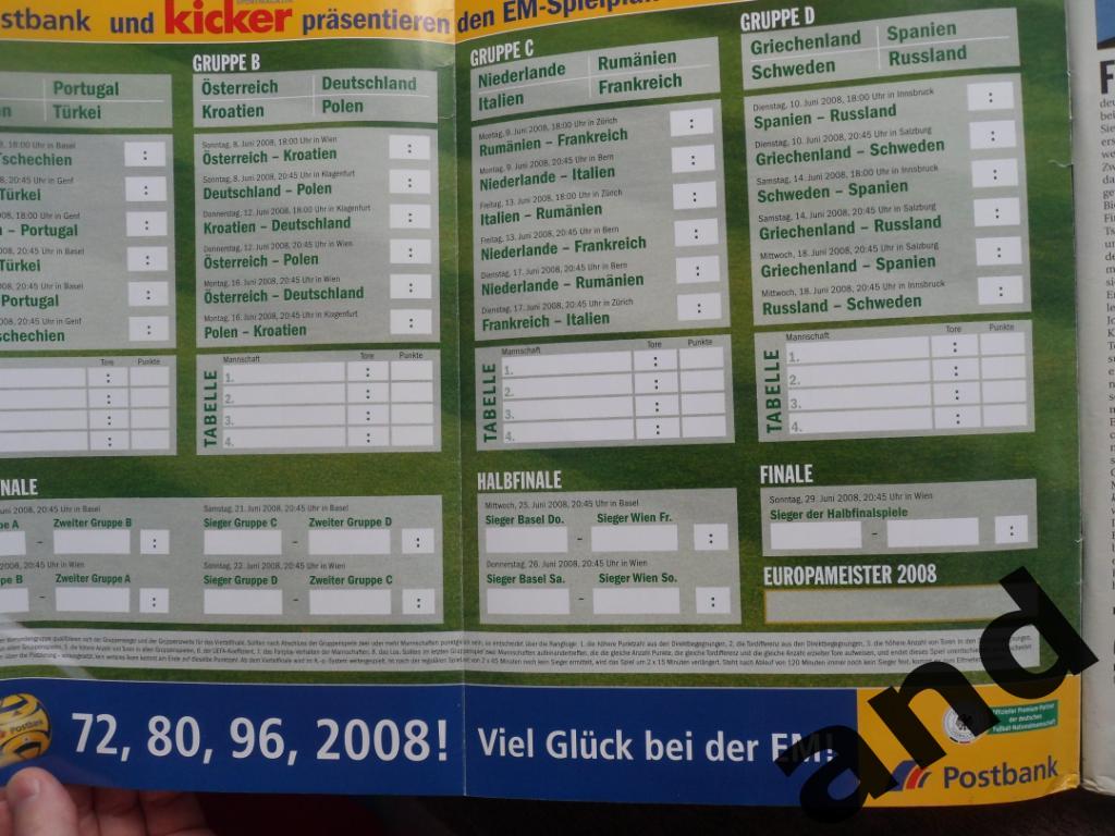 Kicker (спецвыпуск) чемпионат Европы 2008 (постеры всех команд) 1