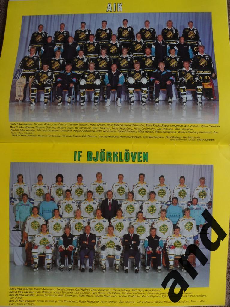 журнал Хоккей (Швеция) № 8 (1987) постеры всех команд Элитсерии 2