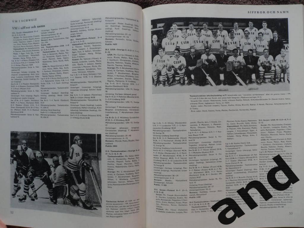 книга-фотоальбом История шведского хоккея 1971 г 2