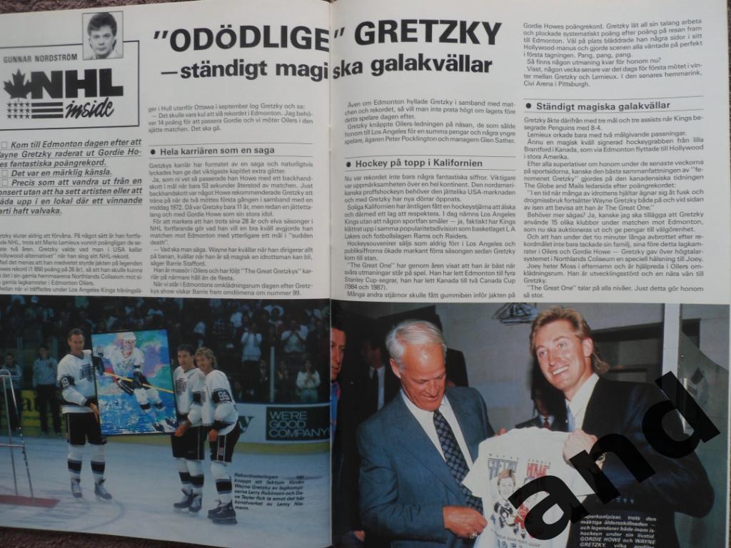 журнал Хоккей (Швеция) № 10 (1989) большой постер Ларионов 3