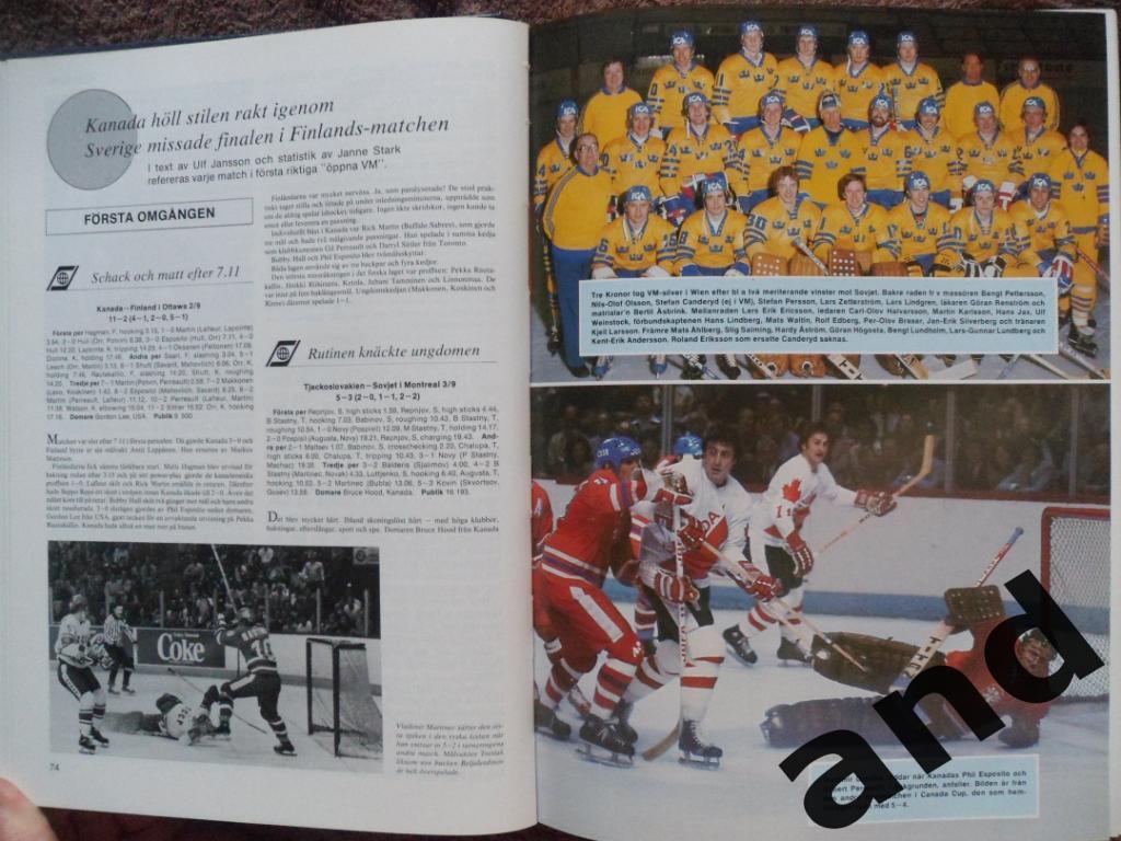 книга-фотоальбом Хоккей. Шведский ежегодник Тре кронор - 1977 г. 3