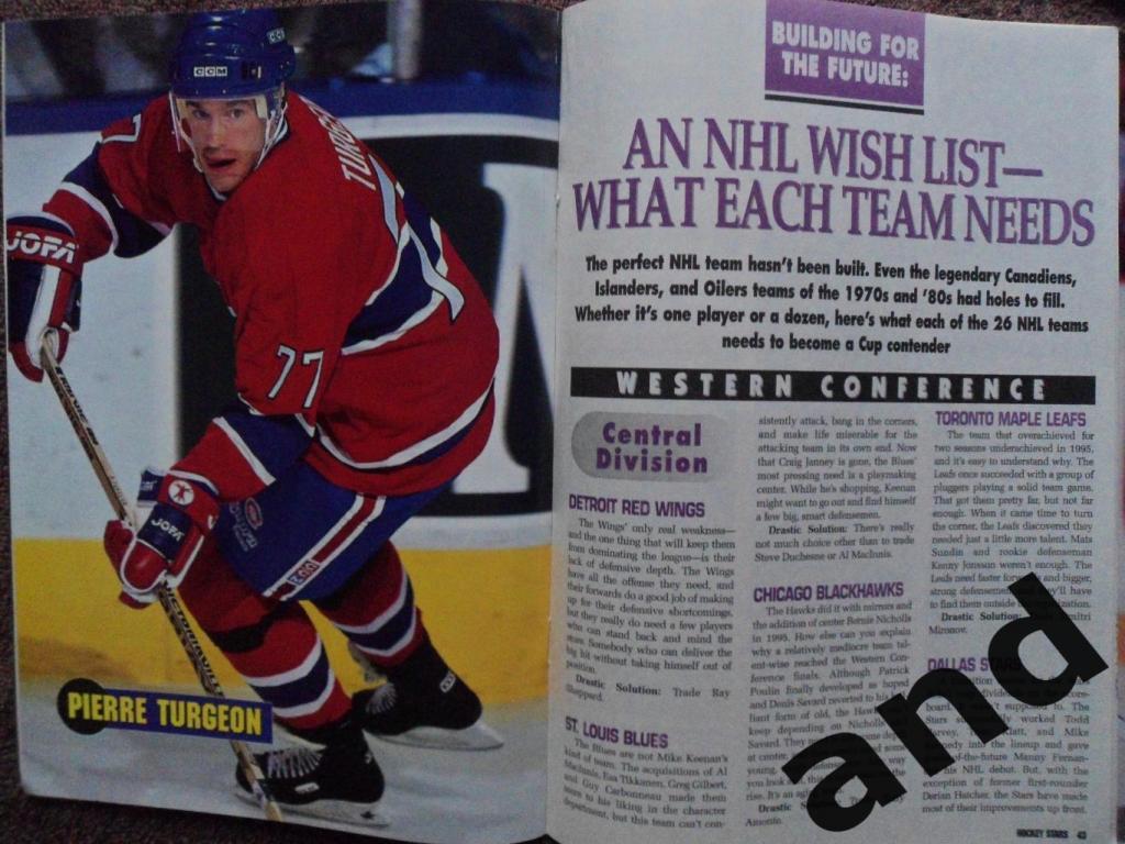 журнал хоккей Hockey Stars (США) 1994-95 (постеры) 5