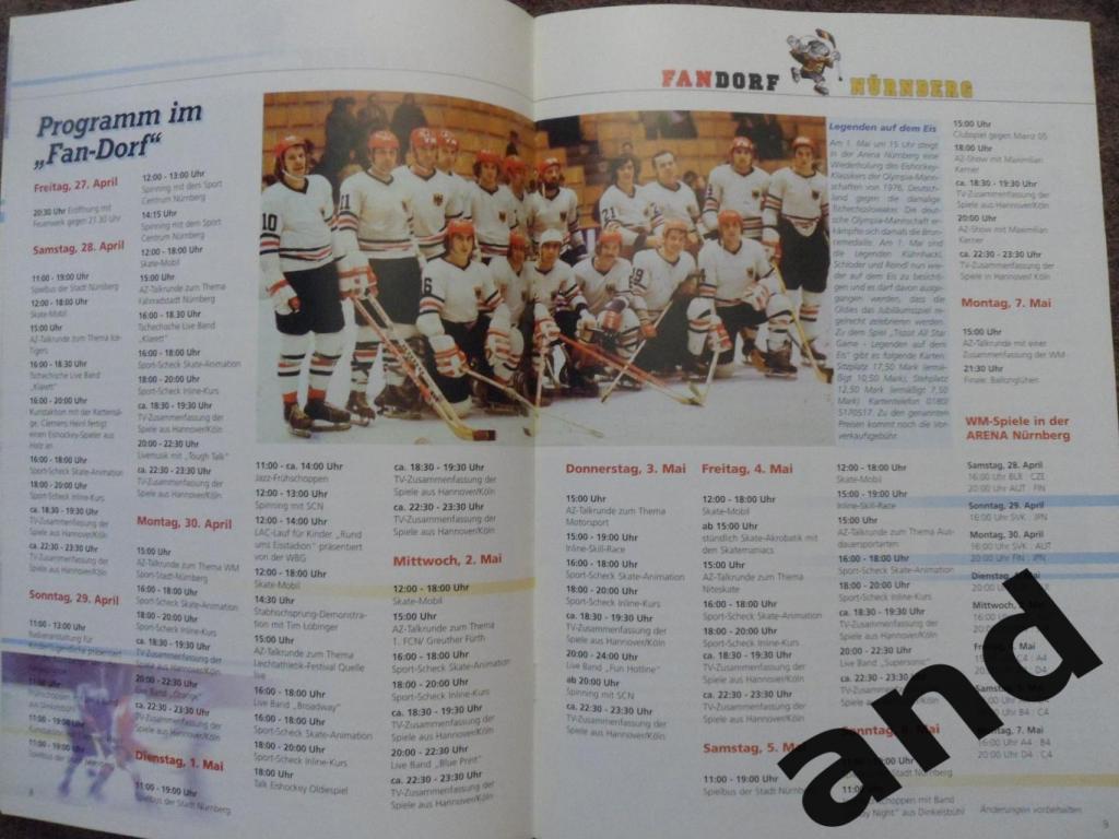 программа чемпионат мира по хоккею 2001 1