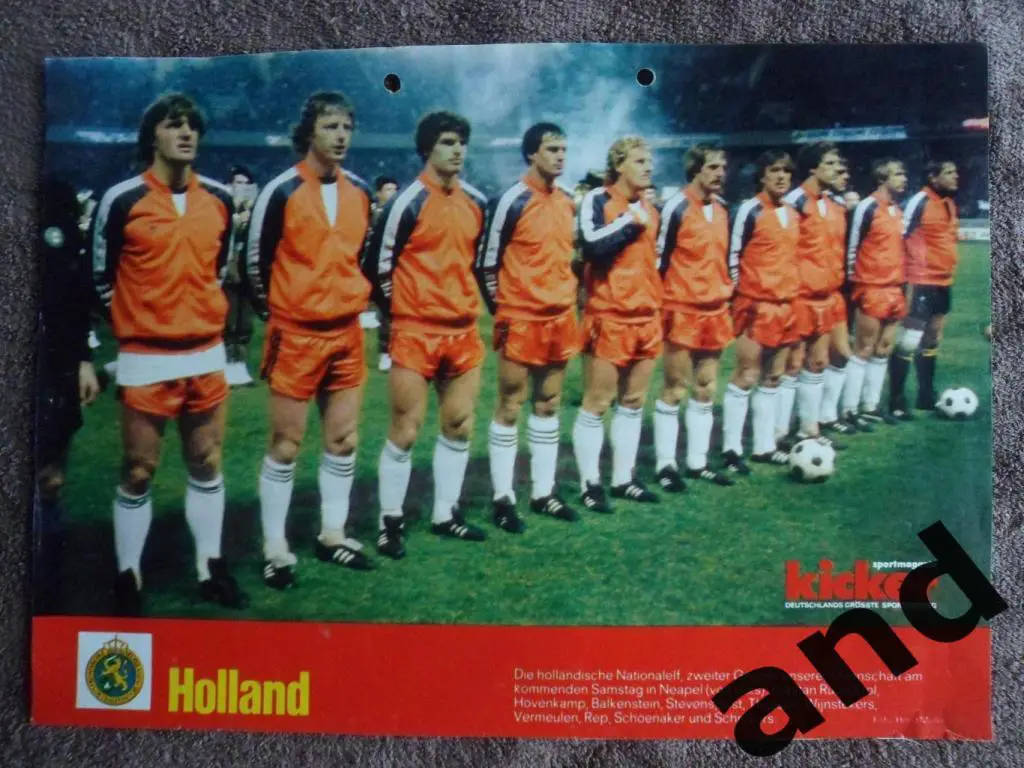постер Kicker - сб. Голландии 1980