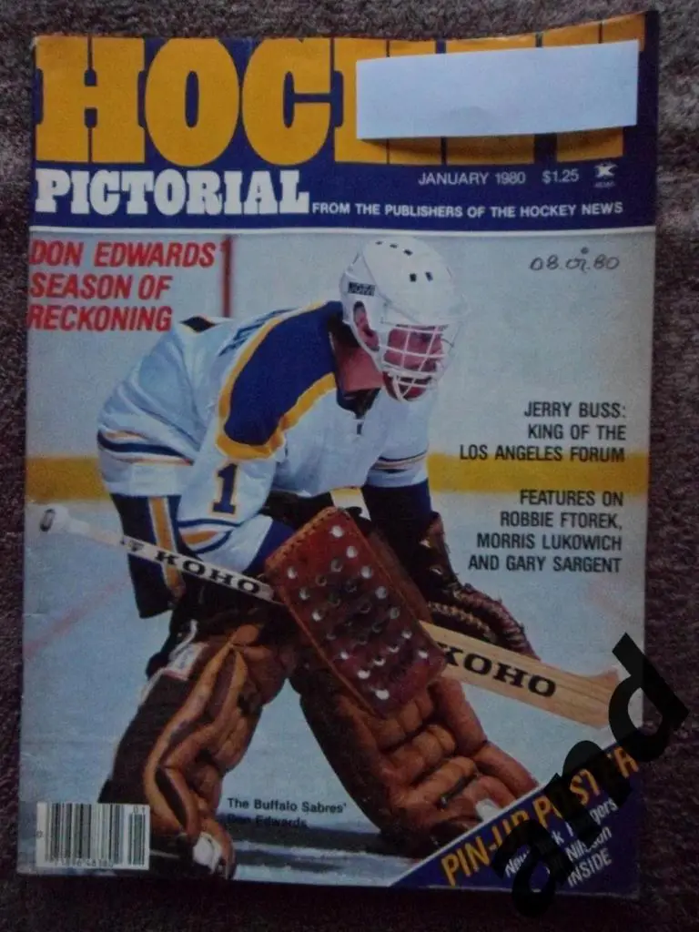 журнал хоккей Hockey Pictorial (США) / январь 1980/ постер У. Нилссон