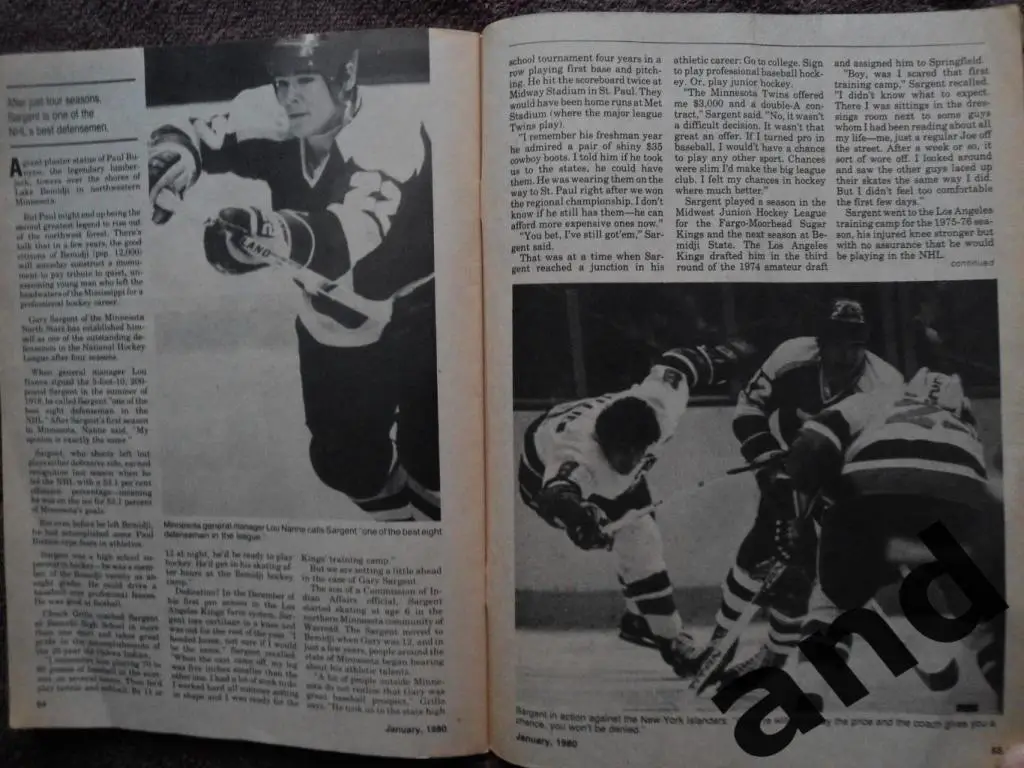 журнал хоккей Hockey Pictorial (США) / январь 1980/ постер У. Нилссон 7