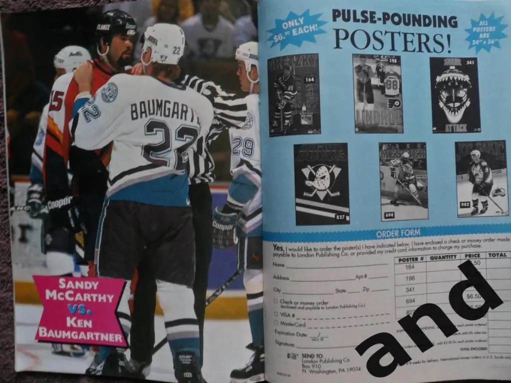 журнал хоккей Hockey Stars - Tuff Guys 1998 (постеры) 6