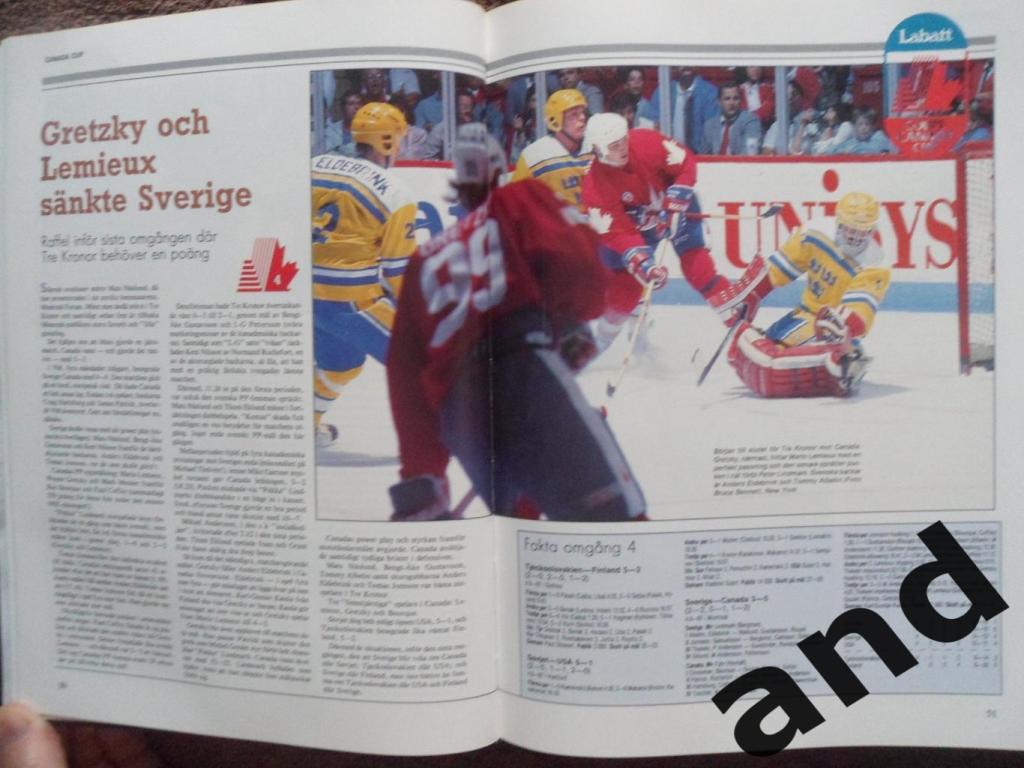 книга-фотоальбом Хоккей. Шведский ежегодник Тре кронор - 1987 г. 7