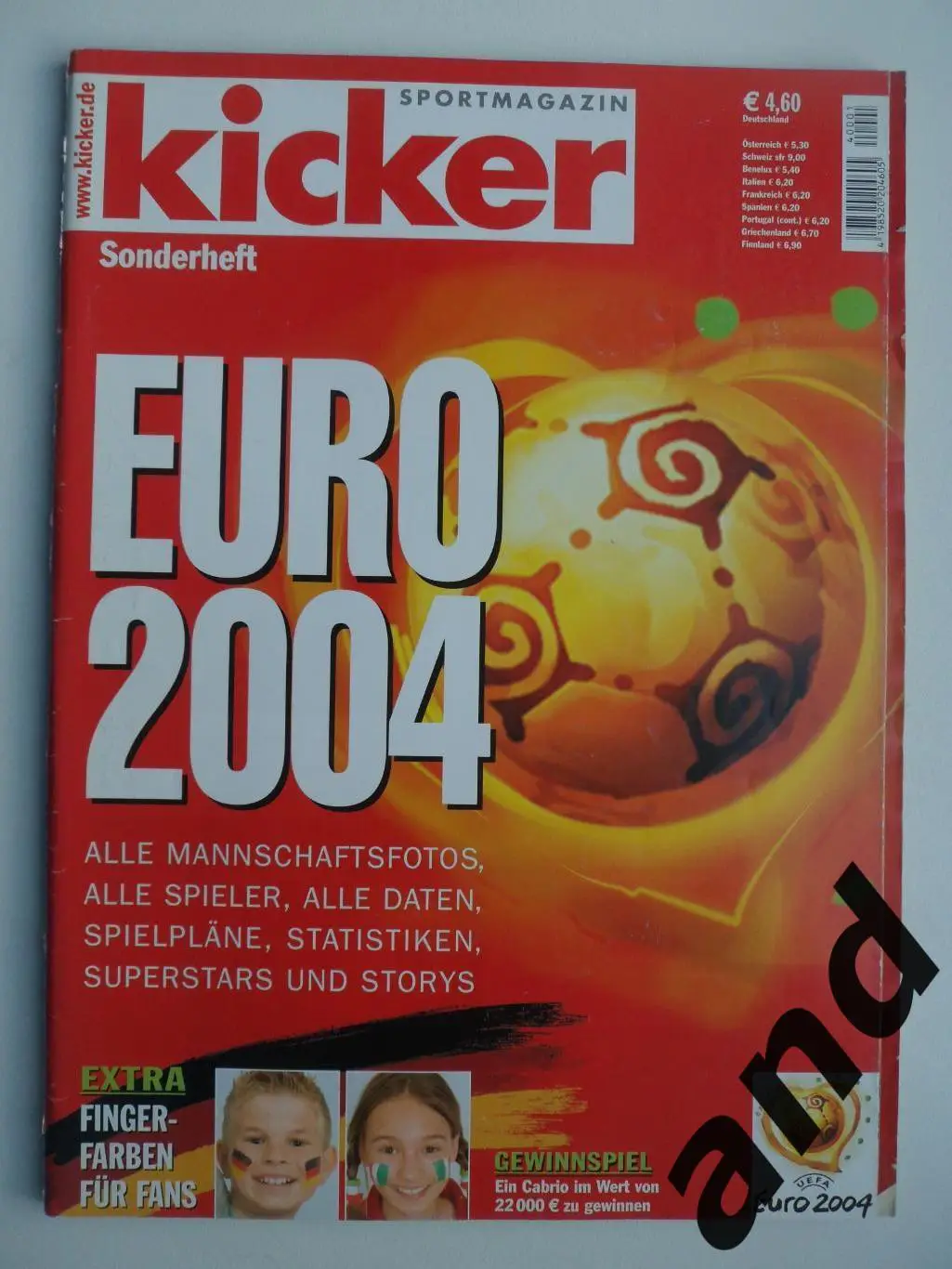 Kicker (спецвыпуск) чемпионат Европы 2004 г (постеры всех команд)