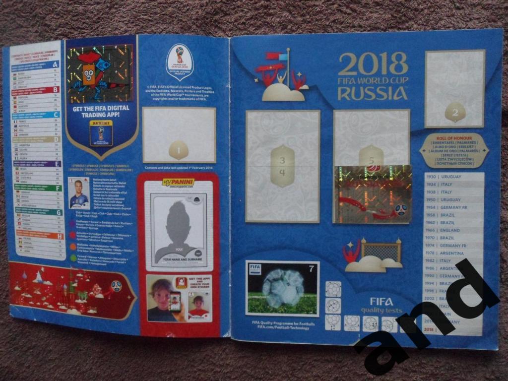 Альбом панини panini Чемпионат мира 2018 (629 наклеек) немецкая версия 1