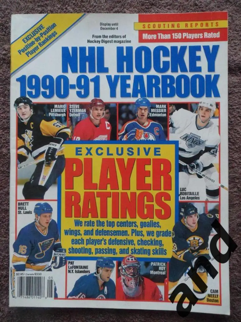 журнал хоккей NHL Hockey Yearbook (США) 1990-91 ежегодник