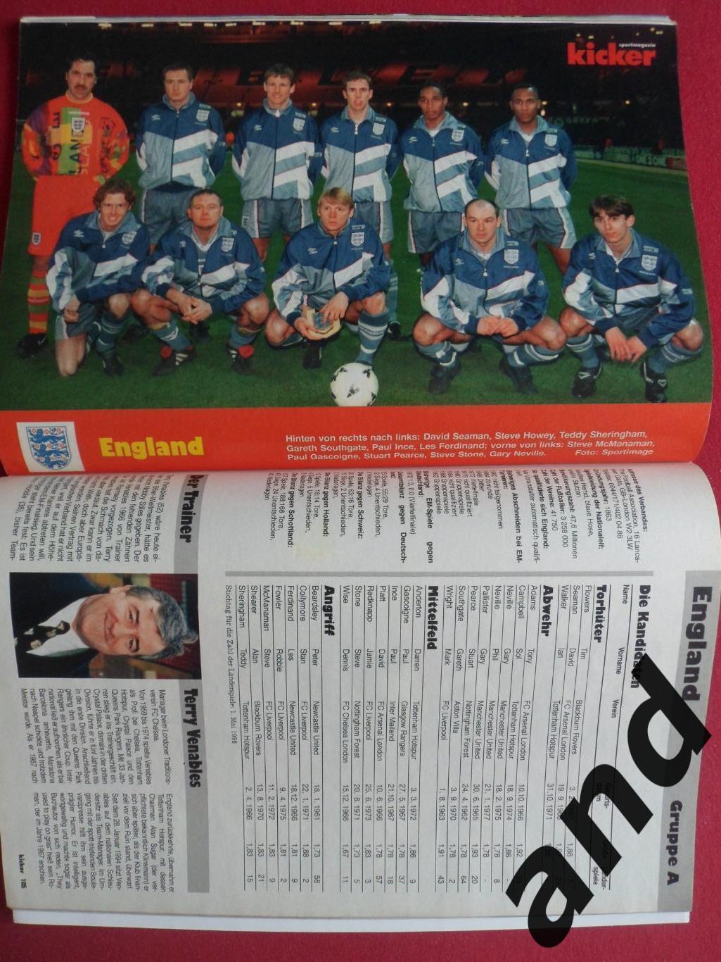Kicker (спецвыпуск) чемпионат Европы по футболу 1996 (постеры всех команд) 4