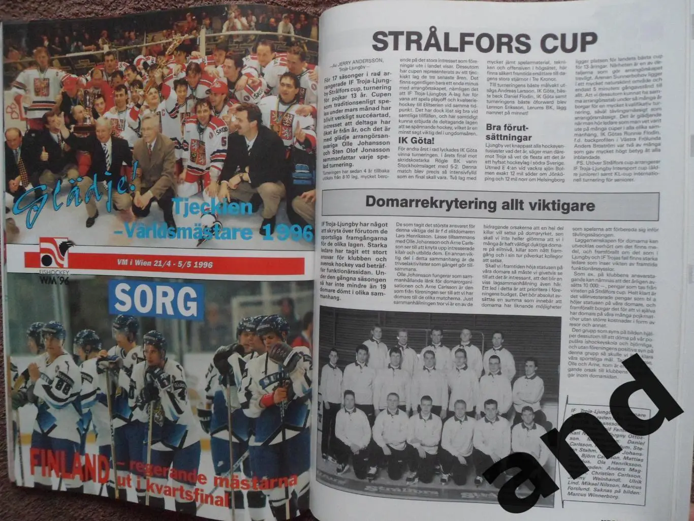 журнал Хоккей (Швеция) спецвыпуск Чемпионат мира 1996 3
