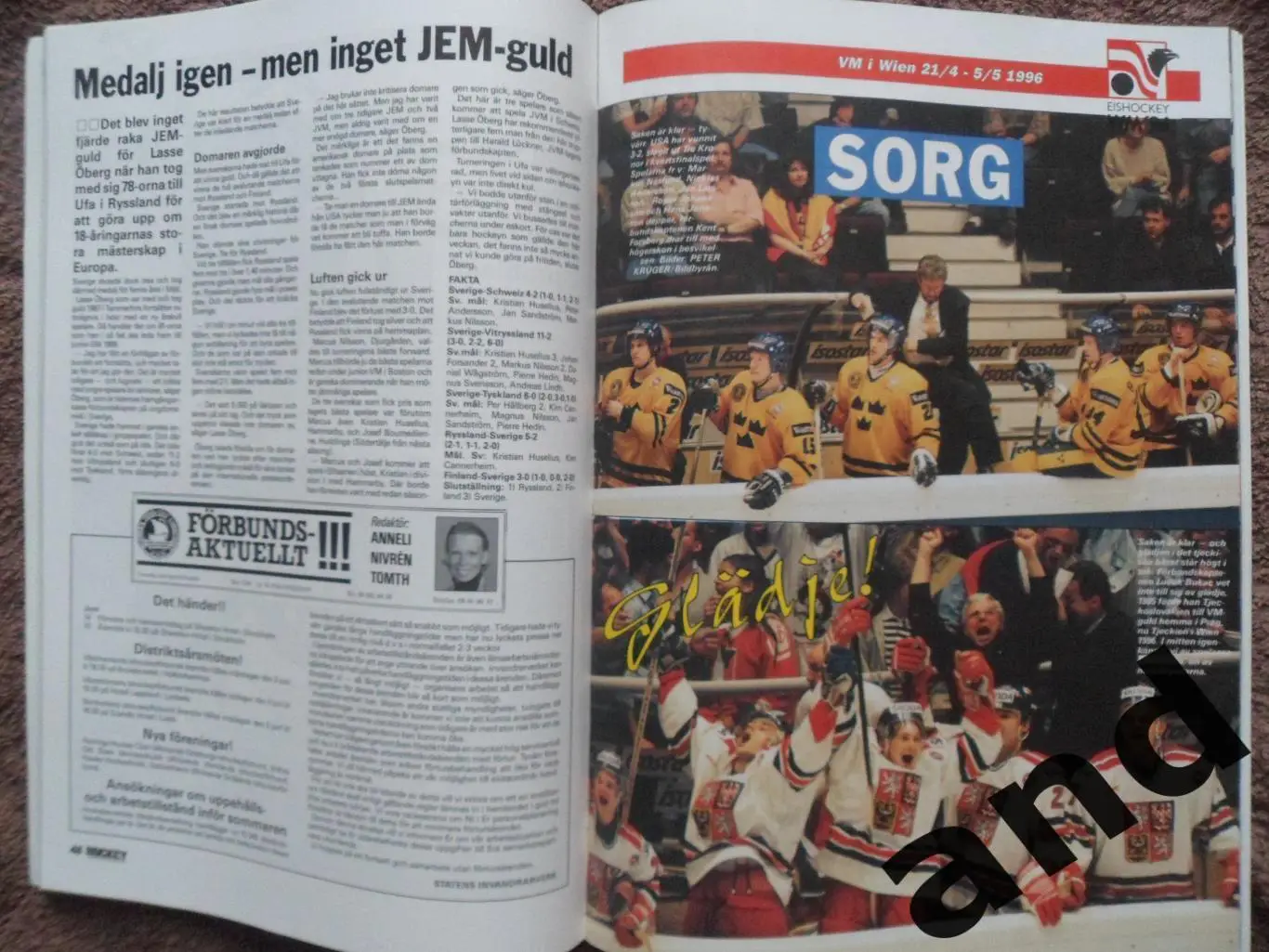 журнал Хоккей (Швеция) спецвыпуск Чемпионат мира 1996 6