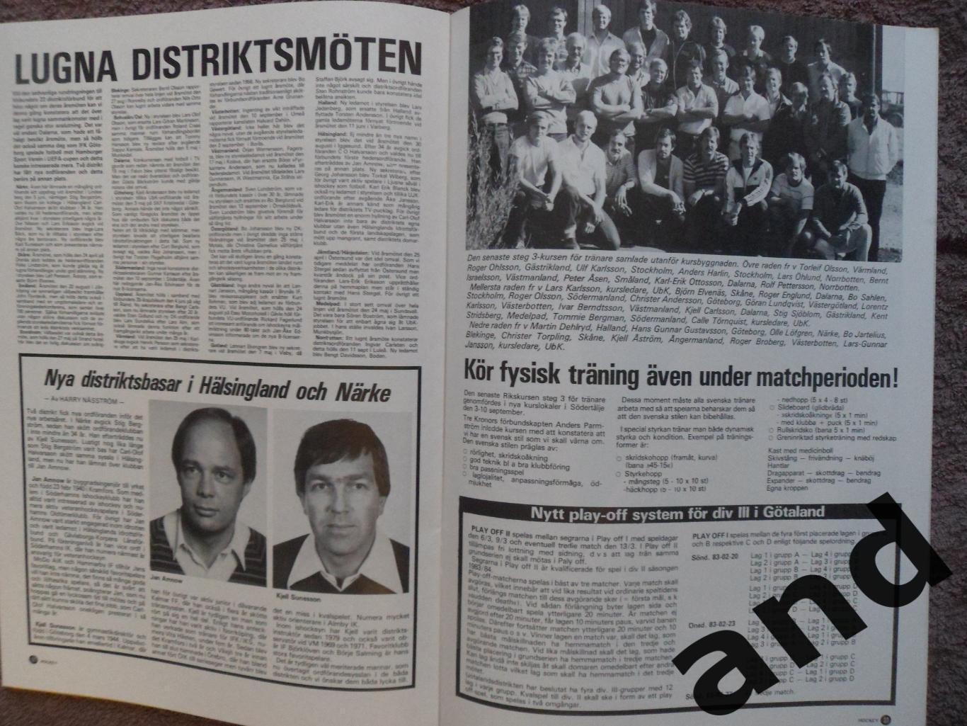 журнал Хоккей (Швеция) № 8 (1982) большой постер: Эрикссон 6
