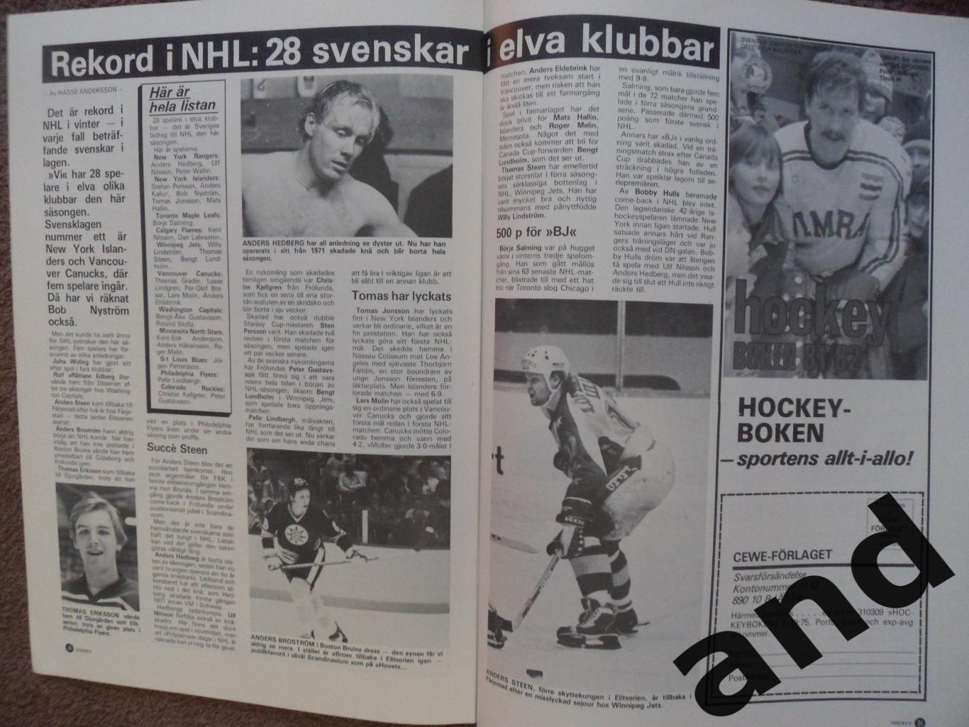 журнал Хоккей (Швеция) № 8 (1981) 5