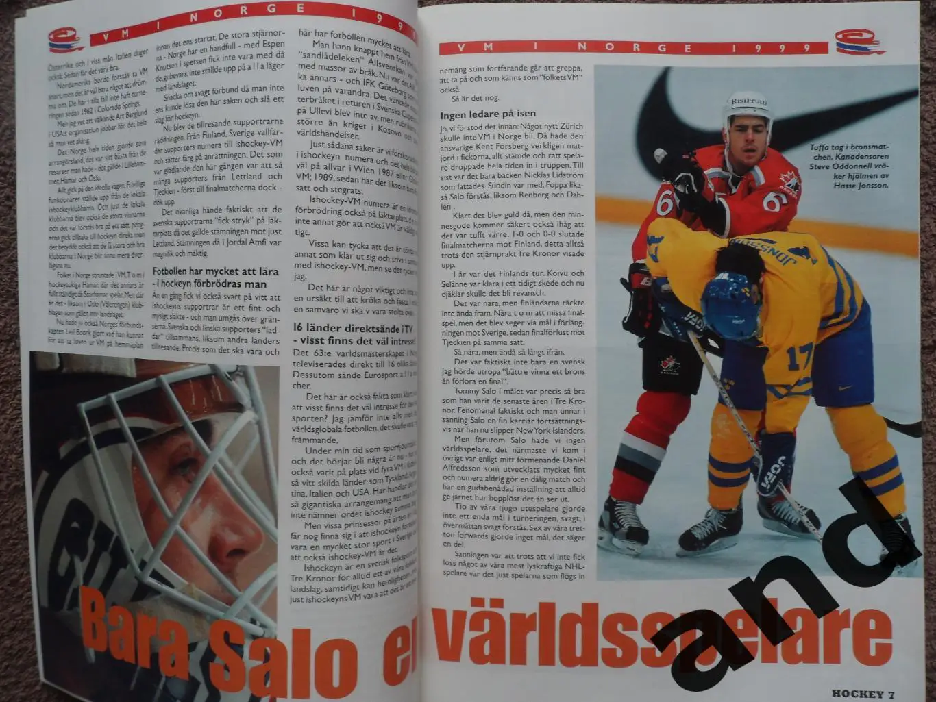 журнал Хоккей (Швеция) № 5 (1999) чемпионат мира 2