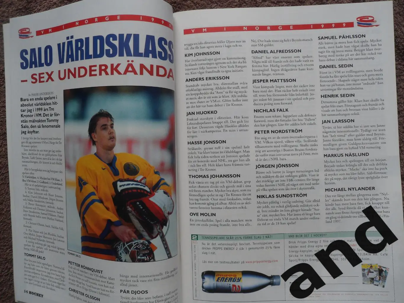 журнал Хоккей (Швеция) № 5 (1999) чемпионат мира 3