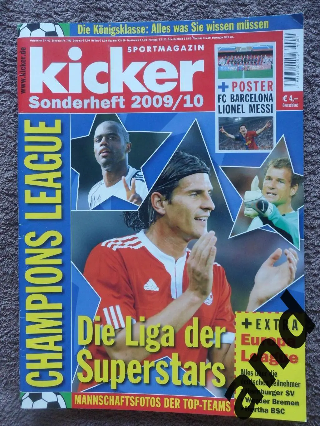 Kicker (спецвыпуск) Лига чемпионов 2009/10 (постеры всех команд)