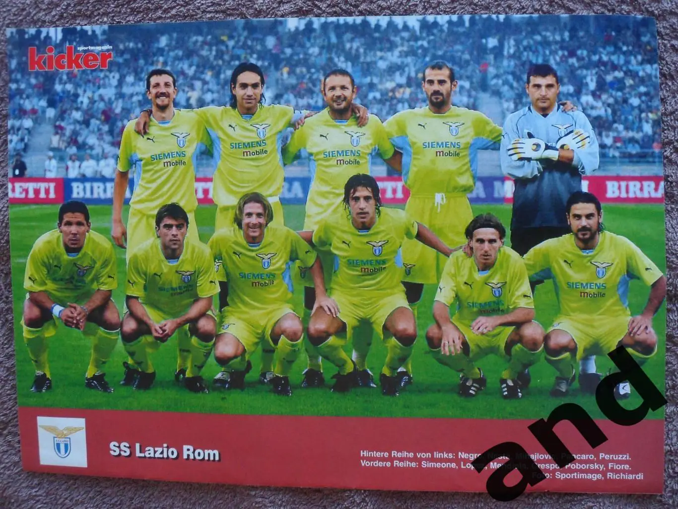 постер Лацио 2001 Kicker