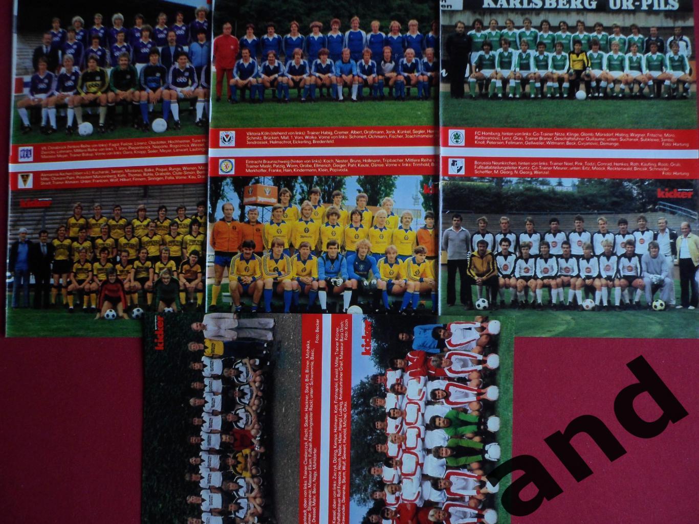 набор командных фото 2-я Бундеслига 1980 г. (40 шт.) 2