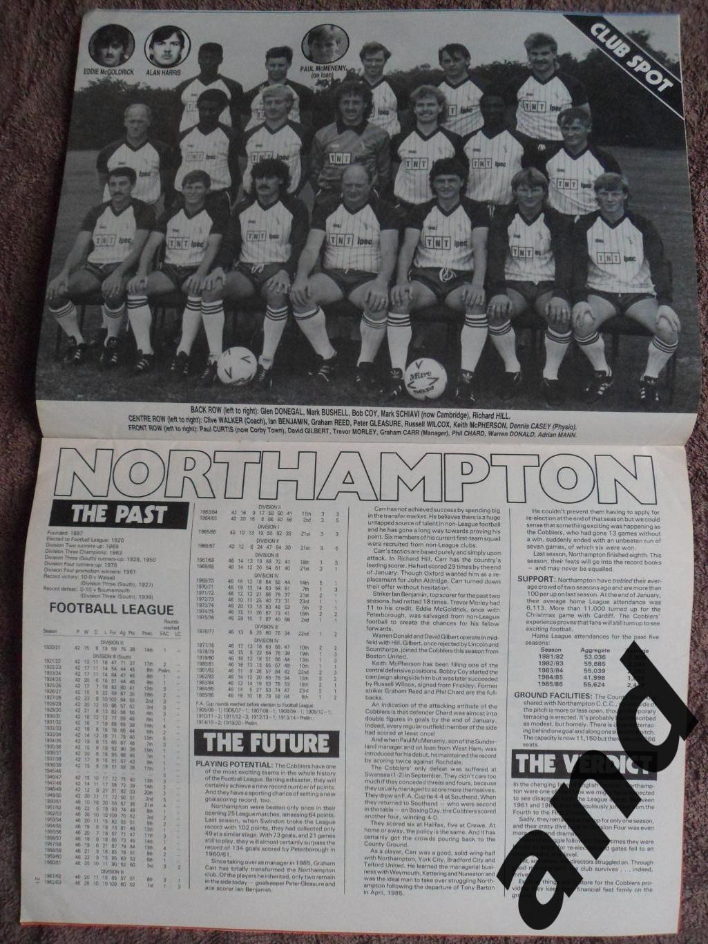 Football Monthly март 1987 большой постер Уотфорд 2