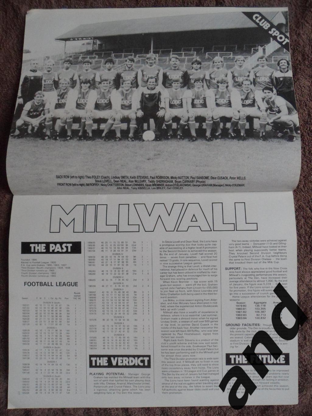 Football Monthly март 1985 большой постер Вест бромвич 2