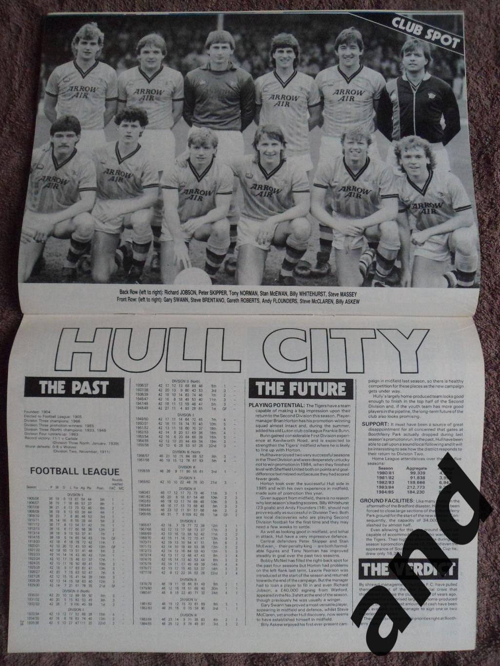 Football Monthly сен. 1985 большой постер Оксфорд юнайтед 2