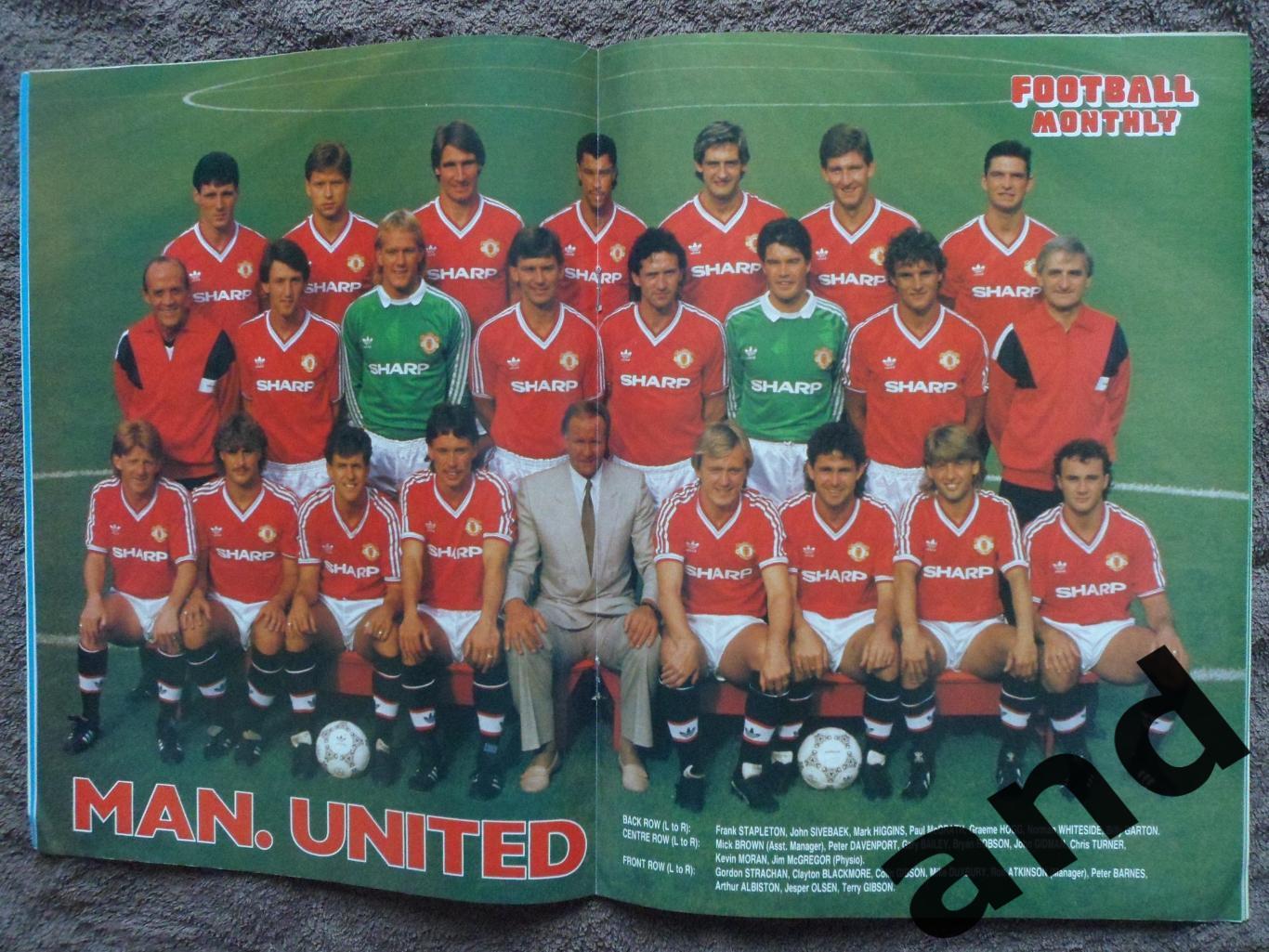 Football Monthly окт 1986 большой постер Манчестер юнайтед 1
