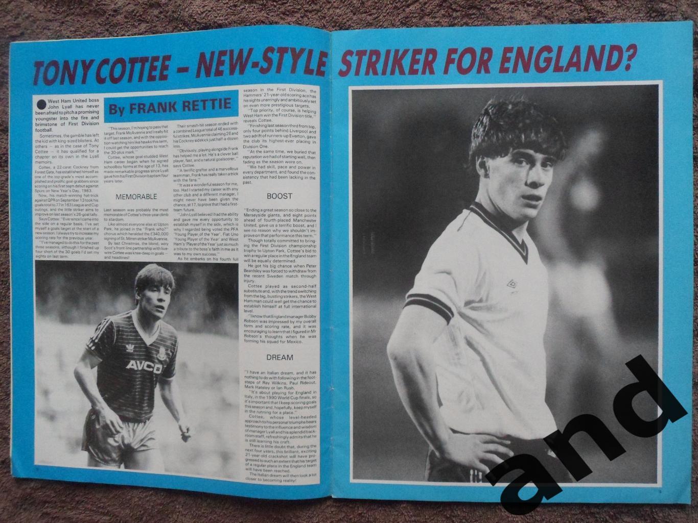 Football Monthly окт 1986 большой постер Манчестер юнайтед 6