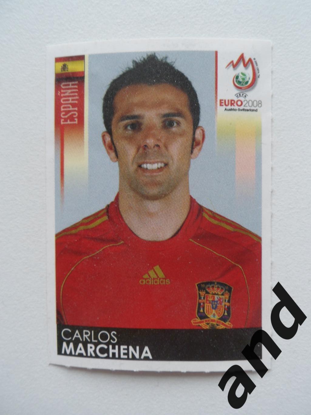 наклейка panini № 419 Carlos Marchena - чемпионат Европы 2008 панини