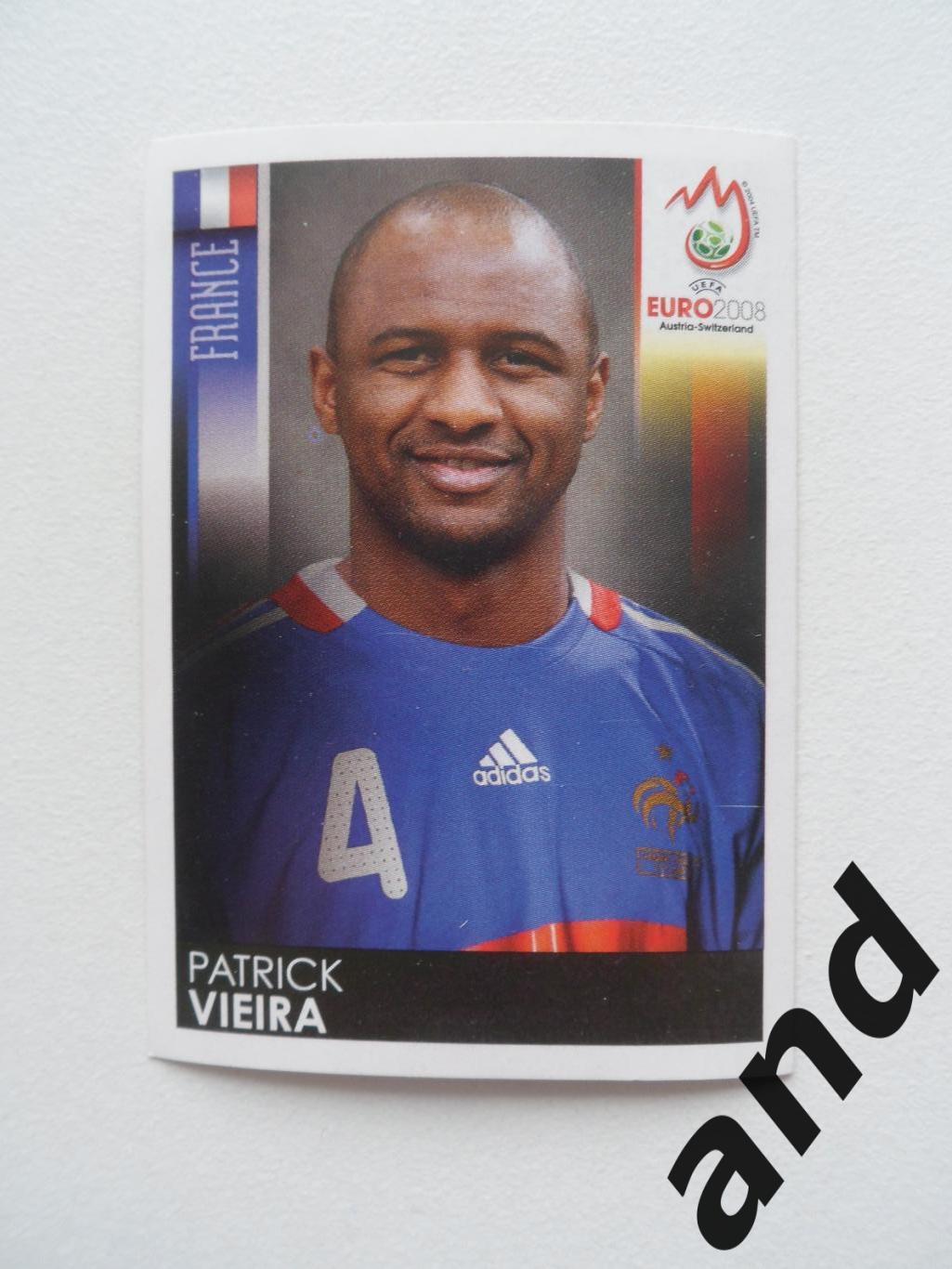 наклейка panini № 347 Patrick Vieira - чемпионат Европы 2008 панини