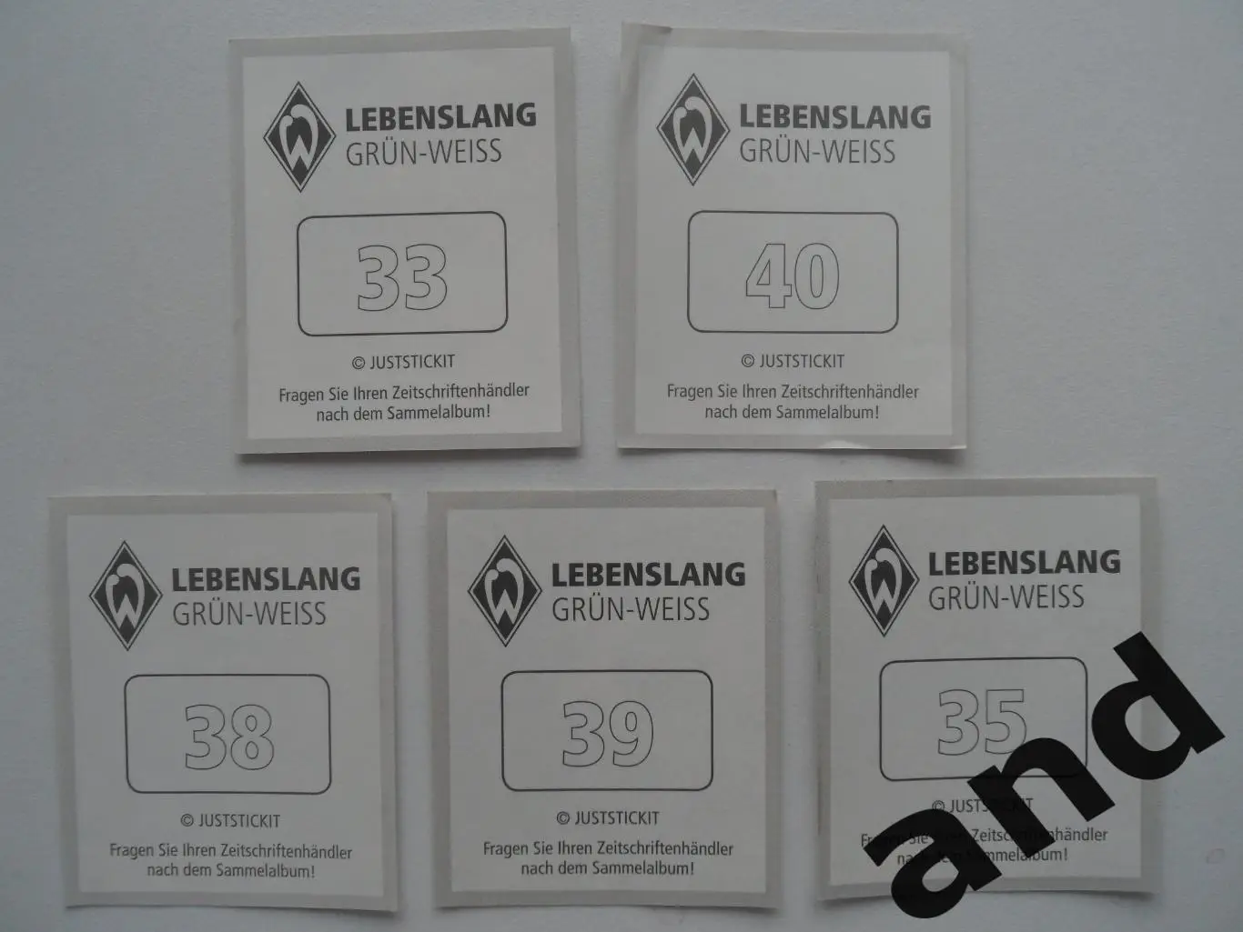 набор 5 наклеек Вердер 1