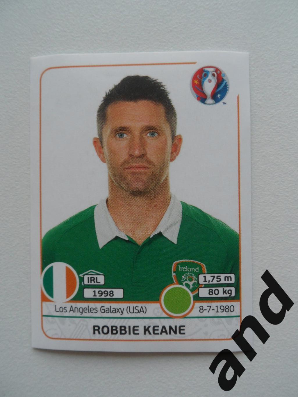 panini № 534 Robbie Keane - чемпионат Европы 2016 панини