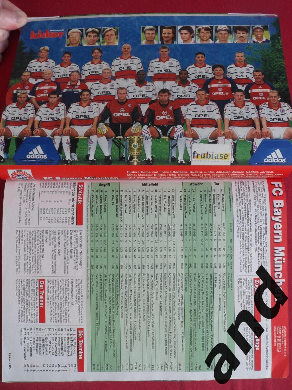 Kicker (спецвыпуск) Бундеслига 1998-99 2
