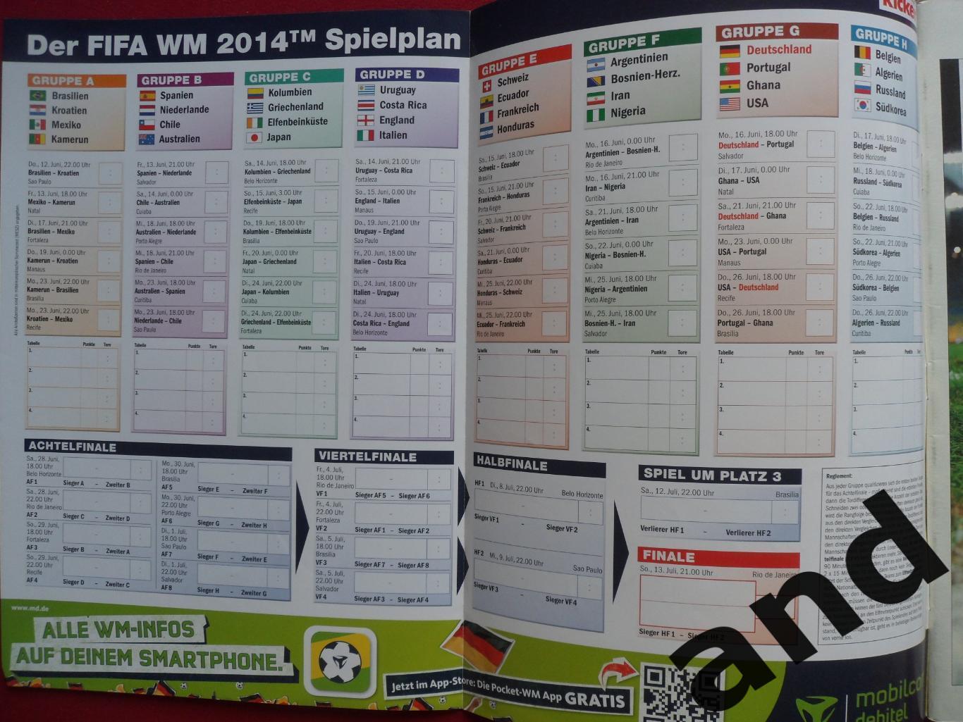 Kicker (спецвыпуск) чемпионат мира по футболу 2014 (постеры всех команд), 1