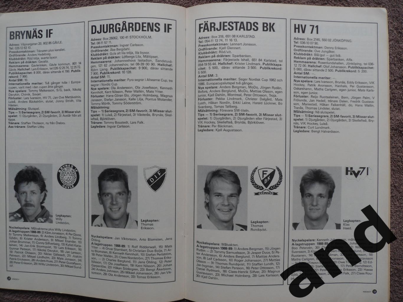 журнал Хоккей (Швеция) № 8 (1988) уценка! 5