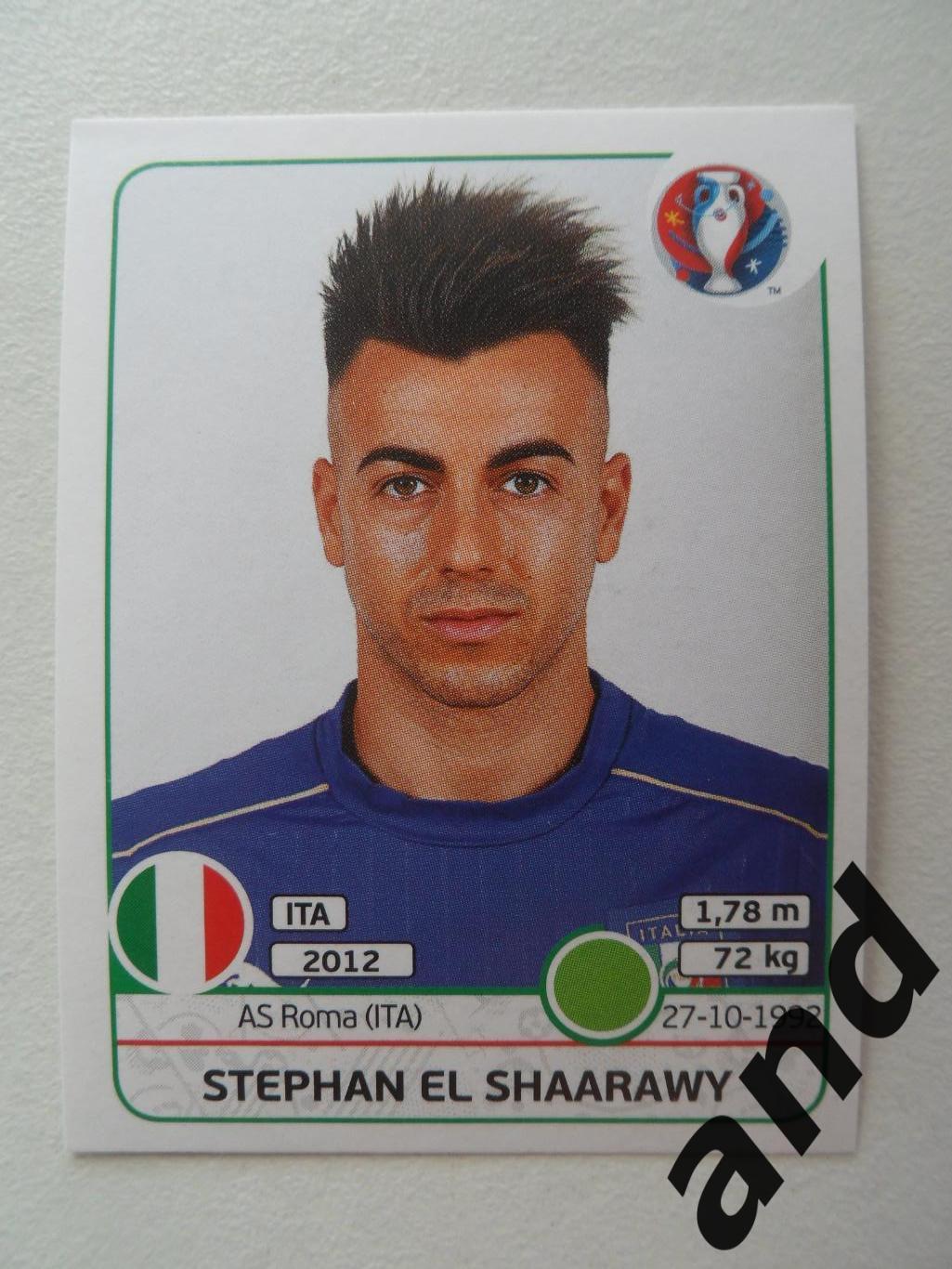panini № 512 Stephan El Shaarawy - чемпионат Европы 2016 панини