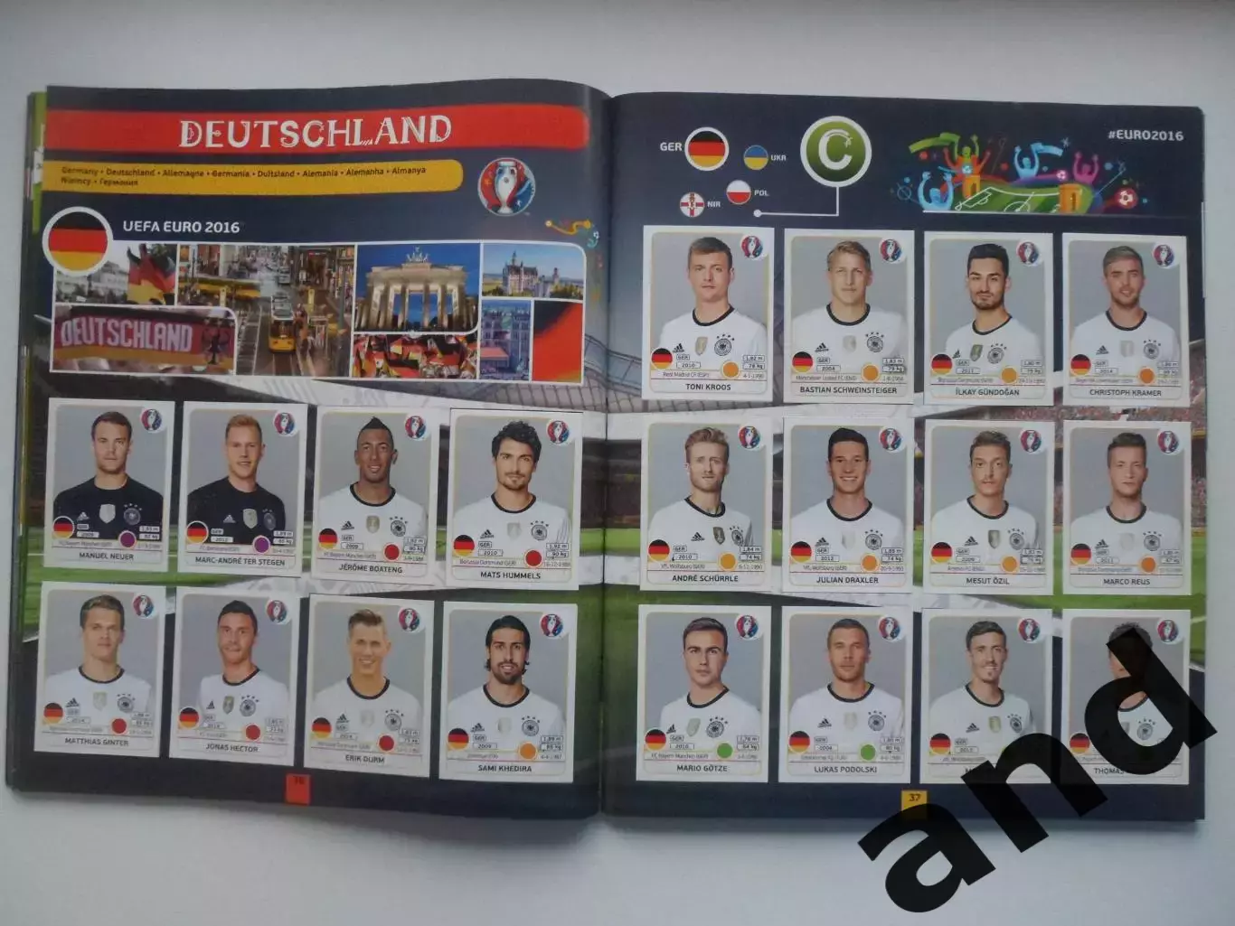 Альбом панини panini чемпионат Европы 2016 (653 наклейки) почти полный 5