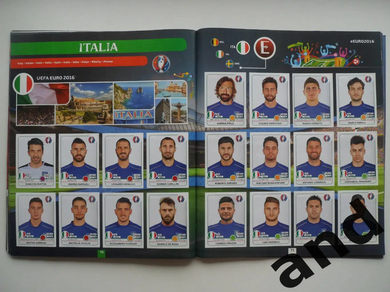 Альбом панини panini чемпионат Европы 2016 (653 наклейки) почти полный 5